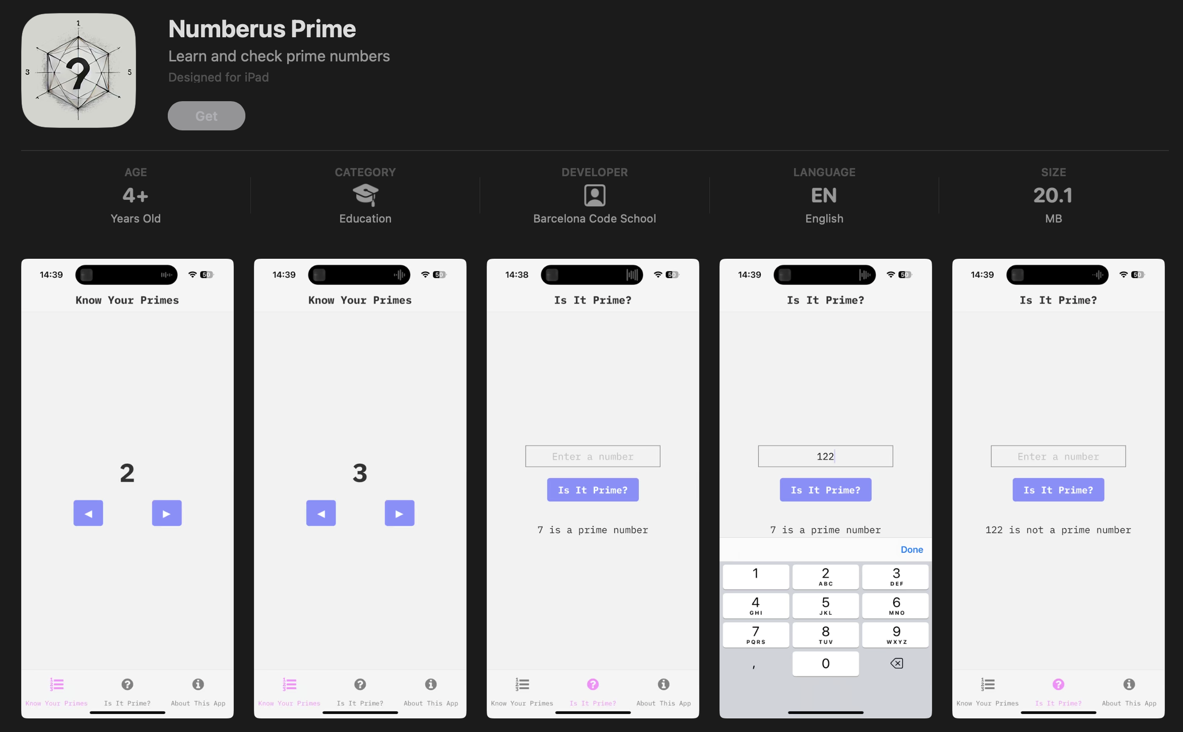 Numberus Prime App